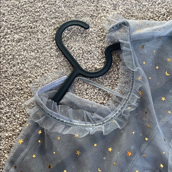 NWT gray blue star and moon embellished dress - Picture 5 of 7